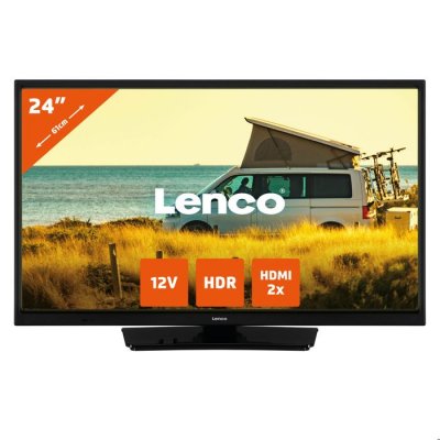 LENCO T&eacute;l&eacute;vision LED de 24 avec adapteur voiture 12 V  LED-2423BK Noir