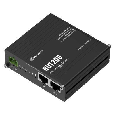 TELTONIKA  RUT206 INDUSTRIAL routeur sans fil Fast Ethernet Monobande (2,4 GHz) 4G Noir