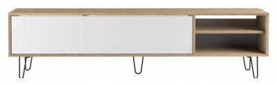 TEMAHOME  - Meuble tv aero ch&ecirc;ne naturel et blanc - blanc