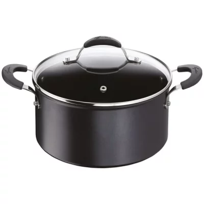 LAGOSTINA Tempra titanium ptfe faitout 20cm+cv  12165031220 - noir