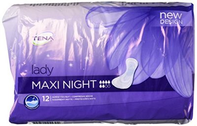 TENA  Discreet Serviettes hygi&eacute;niques maxi night x12