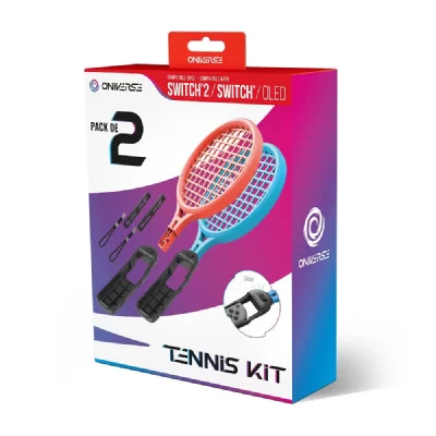 ONIVERSE Tennis Kit Pack 2 Raquettes-Contr&ocirc;leurs  pour Nintendo Switch