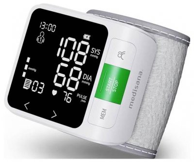 MEDISANA Tensiom&egrave;tre de poignet connect&eacute; -  - BW 360 - 1,5 V - Dispositif m&eacute;dical certifi&eacute; - Blanc
