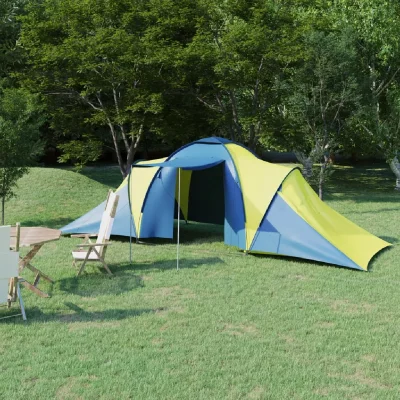 VIDAXL Tente de camping 6 personnes Bleu et jaune