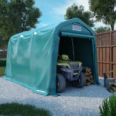 VIDAXL Tente de garage PVC 2,4x3,6 m Vert