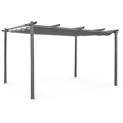 SWEEEK Tente de jardin, pergola aluminium 3x4m grise
