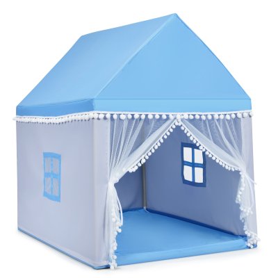 COSTWAY Tente De Jeu Enfant Int&eacute;rieur-Ext&eacute;rieur -  - Cadre En Bois - Rose