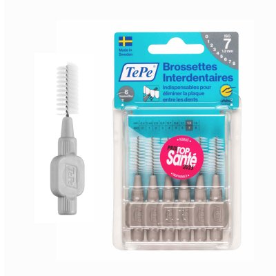 TEPE  Brosses Interdentaires sous Blister, 1,3 mm, Gris, 6 pi&egrave;ces