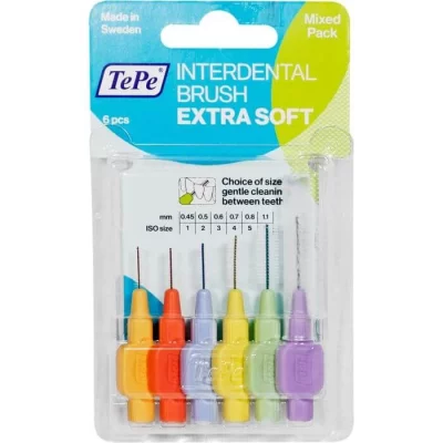 TEPE  Brossette Interdentaire Extra Souple Assortiment 6 unit&eacute;s