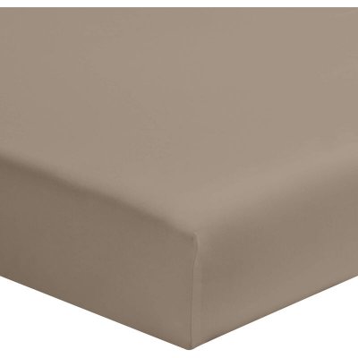 TERRE DE NUIT  Drap housse biscuit 100% coton bonnet 30 cm 120x190 cm