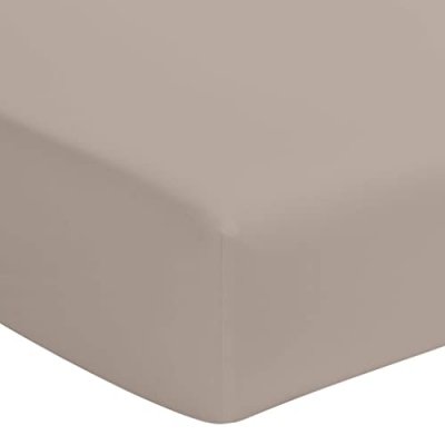 TERRE DE NUIT  Drap housse percale lin bonnet 40 cm 160x200 cm