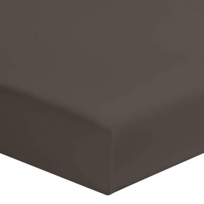 TERRE DE NUIT  Drap housse zinc 100% coton bonnet 30 cm 120x190 cm