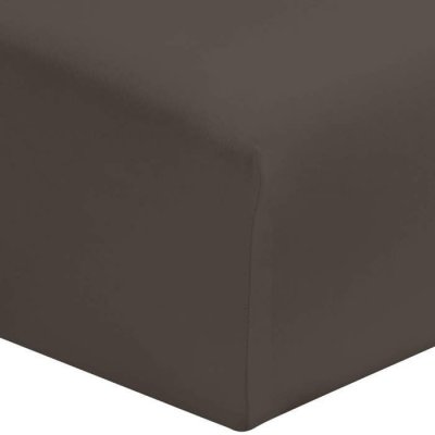 TERRE DE NUIT  Drap housse zinc 100% coton bonnet 40 cm 160x200 cm
