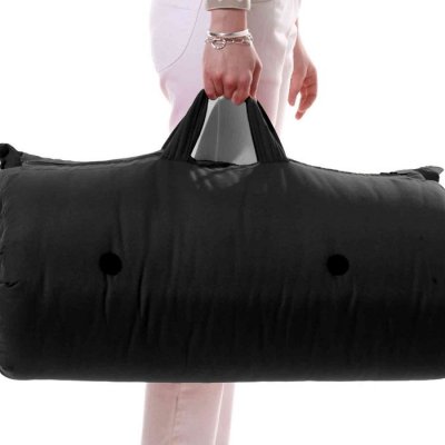 TERRE DE NUIT  Matelas futon de voyage coton anthracite 70x190