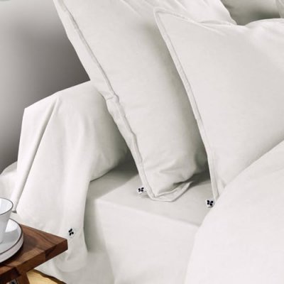 NON RENSEIGNE Terre De Nuit - Taie de traversin flanelle blanc 140/160 cm - Blanc