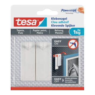 TESA  2 Adhesive Nail 0.5kg For Wallpaper & Plaster Blanc,Gris