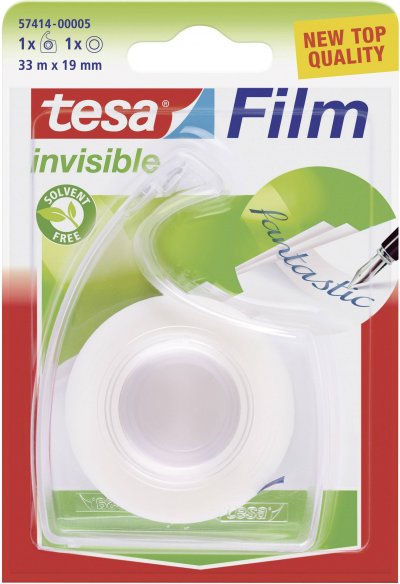 TESA  57414-00005-02 D&eacute;rouleur avec Rouleau 33 m:19 mm Matt invisible