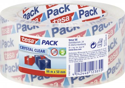 TESA  - Bande demballage pack&reg; 57807-00000-01 transparent (l x l) 66 m x 50 mm acrylate 1 pc(s)