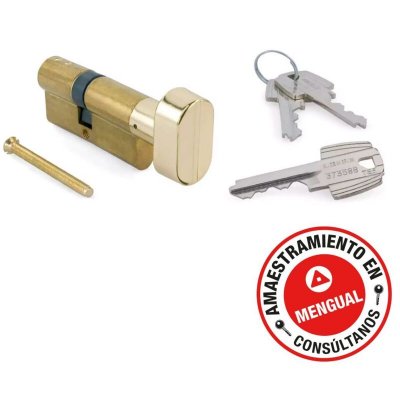 TESA ASSA ABLOY Tesa - Cylindre &agrave; bouton nickel&eacute; TE5 60mm - B30x30mm - 503B3030N