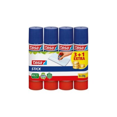 TESA  Ecologo Baton De Colle "3+1", Contenu: 20 G