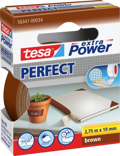 TESA  ruban de r&eacute;paration toil&eacute; super r&eacute;sistant - 2,75m x 19mm - marron