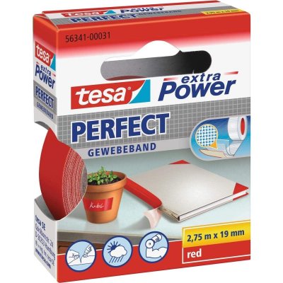 TESA  ruban de r&eacute;paration toil&eacute; super r&eacute;sistant - 2,75m x 19mm - rouge