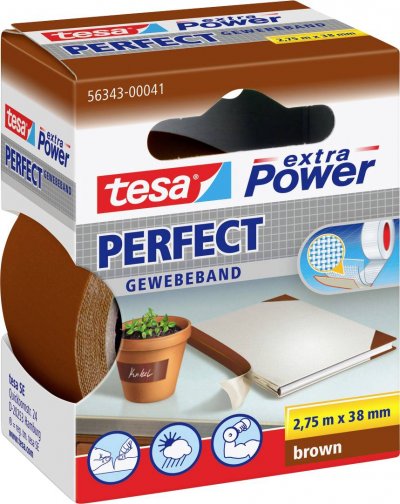 TESA  ruban de r&eacute;paration toil&eacute; super r&eacute;sistant - 2,75m x 38mm - marron