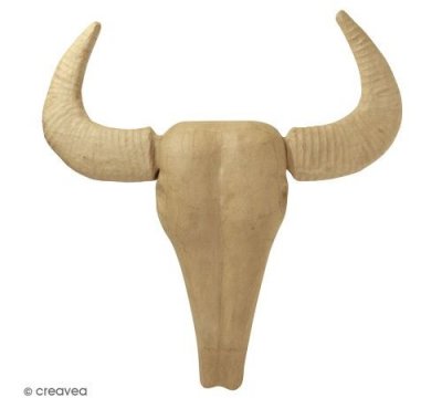 DECOPATCH T&ecirc;te de buffle en papier m&acirc;ch&eacute; - 52 cm