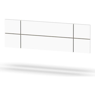 PEGANE Tete de lit adulte coloris Blanc / Cambrian - Hauteur 50 x Longueur 160 x Profondeur 3.2 cm --