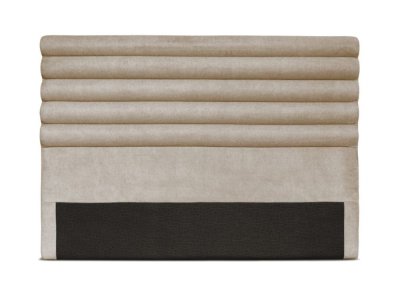 LOUNGITUDE T&ecirc;te de lit BS403 aspect bomb&eacute; en tissu Beige 150x10x120 cm