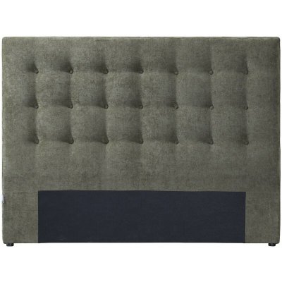 VENTE UNIQUE T&ecirc;te de lit capitonn&eacute;e 140 cm - Tissu - Vert Olive - FRANCESCO