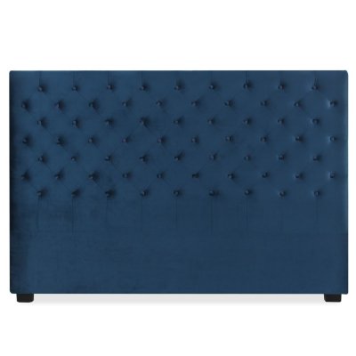 INTENSE DECO T&ecirc;te de lit capitonn&eacute;e Constance 180cm Velours Bleu Fonc&eacute; - Bleu fonc&eacute;