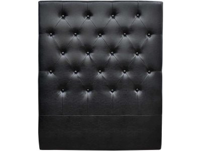 HABITAT ET JARDIN T&ecirc;te de lit capitonn&eacute;e ""D&eacute;co"" - 99 cm - Noir - En PVC