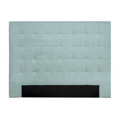 MILIBOO T&ecirc;te de lit capitonn&eacute;e effet velours vert lagon 160 cm HALCIONA