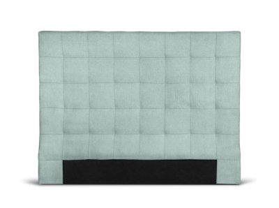 LOUNGITUDE T&ecirc;te de lit capitonn&eacute;e en tissu MEGAN - Bleu clair, Largeur - 160 cm