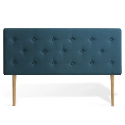 INTENSE DECO T&ecirc;te de lit capitonn&eacute;e Th&eacute;a 160cm Tissu Bleu canard - Bleu canard