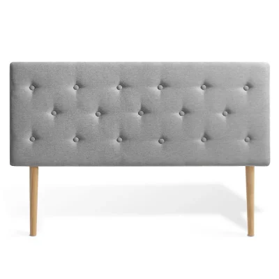 INTENSE DECO T&ecirc;te de lit capitonn&eacute;e Th&eacute;a 160cm Tissu Gris - Gris