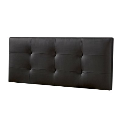 MARCKONFORT T&ecirc;te de lit Carla 140x60 cm Noir, rembourr&eacute;e de Mousse - noir