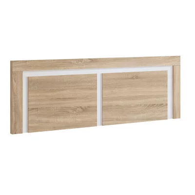 PEGANE T&ecirc;te de lit coloris ch&ecirc;ne/blanc - Longueur 155 cm x Hauteur 60 x Profondeur 3 cm