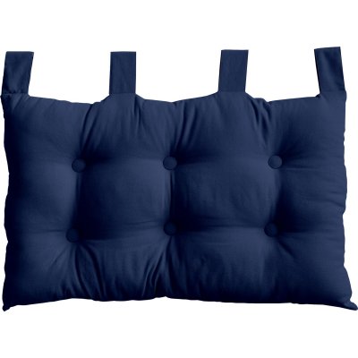 T&ecirc;te de lit coussin Panama &agrave; suspendre - 70 x 45 cm - Bleu Marine
