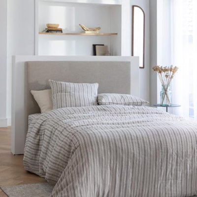 SOMEO T&ecirc;te de lit d&eacute;co beige lin -  180