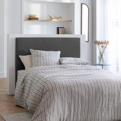 SOMEO T&ecirc;te de lit d&eacute;co gris profond  90 - Gris ardoise