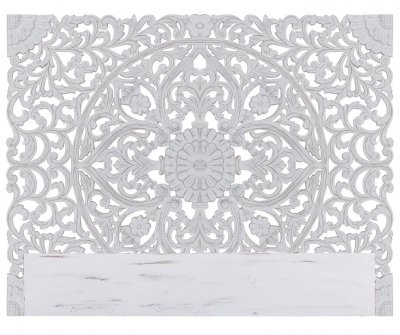 MENZZO T&ecirc;te De Lit en Bois Grisy 180cm Blanc