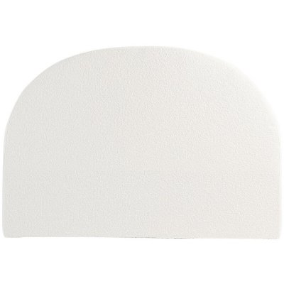DRAWER T&ecirc;te de lit en tissu bouclette demi-lune L150cm ecru