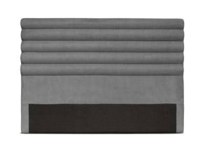 LOUNGITUDE T&ecirc;te de lit en tissu luca - gris, largeur - 140 cm BS403TGRI140