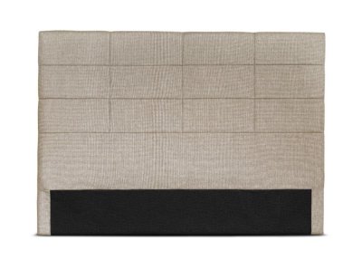 LOUNGITUDE T&ecirc;te de lit en tissu willy - beige, largeur - 140 cm BS402TBEI140