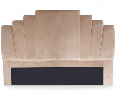  T&ecirc;te de Lit en Velours Renaya 180cm Taupe