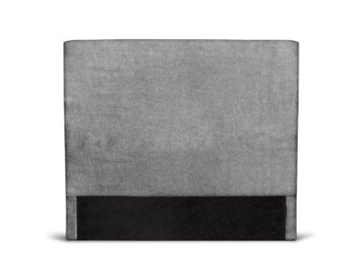 LOUNGITUDE T&ecirc;te de lit lisse en tissu NUMA - Gris, Largeur - 140 cm - Gris