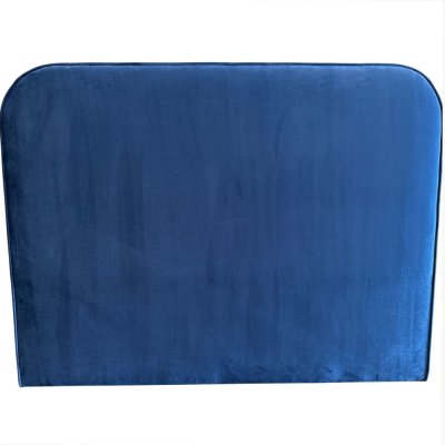 TERRE DE NUIT T&ecirc;te de lit marsella 160 cm en velours bleu - 