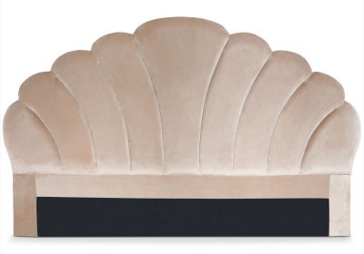 MENZZO T&ecirc;te de lit Mermaid 180 cm Velours Taupe - Taupe